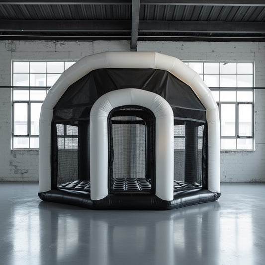 Modern Black & White Dome Bouncy Castle
