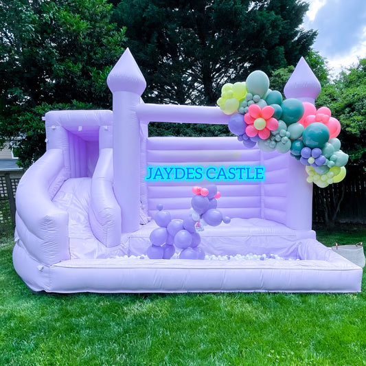 Pastel Lavender Princess Castle with Slide